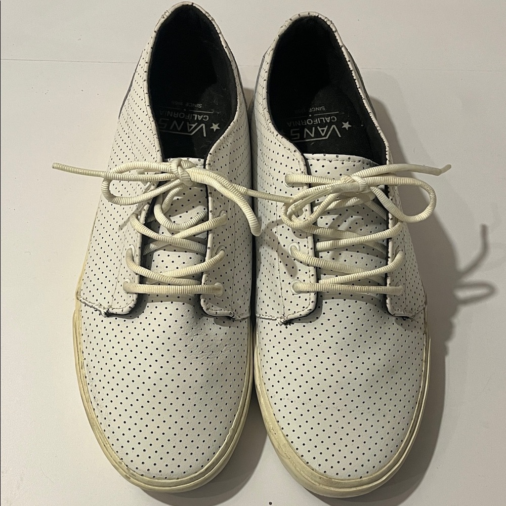 Vans Men's White Perforated Lace-Up Sneakers